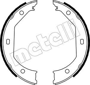 Комплект тормозных колодок, стояночная тормозная система METELLI 53-0017