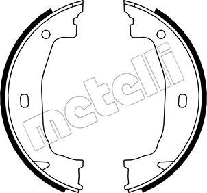 Комплект тормозных колодок, стояночная тормозная система METELLI 53-0018