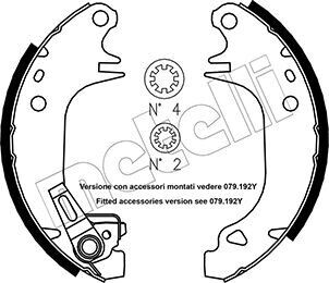 Комплект тормозных колодок METELLI 53-0320Y (фото 1)