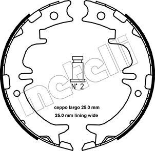 Комплект тормозных колодок, стояночная тормозная система METELLI 53-0439 (фото 1)