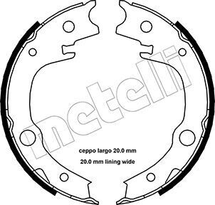 Комплект тормозных колодок, стояночная тормозная система METELLI 53-0443 (фото 1)