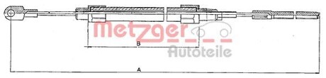 Трос, стояночная тормозная система METZGER 10.4131 (фото 1)