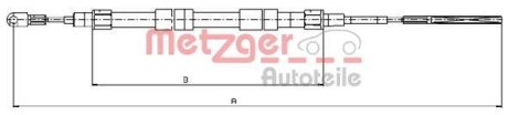 Трос, стояночная тормозная система METZGER 10.4156 (фото 1)