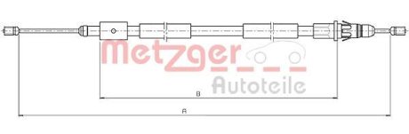 Трос, стояночная тормозная система METZGER 10.4657 (фото 1)