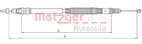 Трос, стояночная тормозная система METZGER 10.4664 (фото 1)
