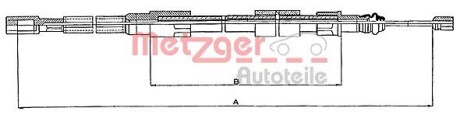 Трос, стояночная тормозная система METZGER 10.7211