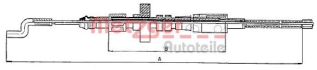 Трос ручного гальма METZGER 10.7391