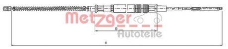 Трос, стояночная тормозная система METZGER 10.7409 (фото 1)
