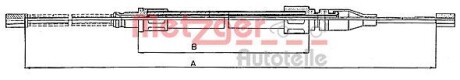 Трос, стояночная тормозная система METZGER 10.745