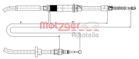 Трос ручного гальма METZGER 10.7484