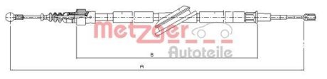 Трос, стояночная тормозная система METZGER 10.7506 (фото 1)