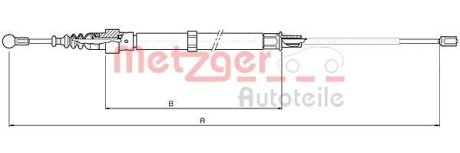 Трос, стояночная тормозная система METZGER 10.7508 (фото 1)