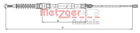 Трос ручного гальма METZGER 10.7518