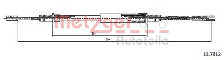 Трос, стояночная тормозная система METZGER 10.7812