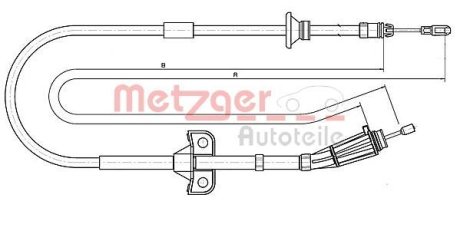 Трос, стояночная тормозная система METZGER 10.8189 (фото 1)