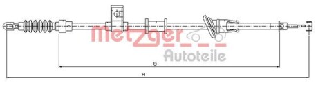 Трос, стояночная тормозная система METZGER 10.8223 (фото 1)