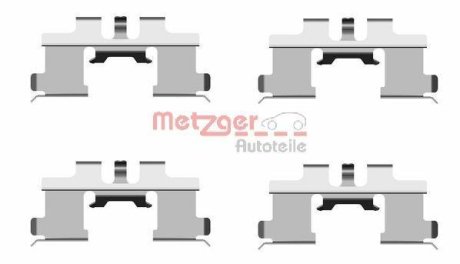 Комплектующие, колодки дискового тормоза METZGER 109-1677 (фото 1)