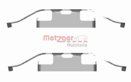 Комплектующие, колодки дискового тормоза METZGER 109-1682 (фото 1)
