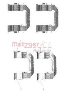 Комплектующие, колодки дискового тормоза METZGER 109-1722 (фото 1)
