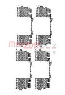 Комплектующие, колодки дискового тормоза METZGER 109-1730 (фото 1)