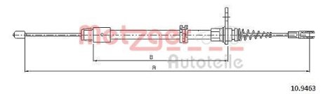 Трос, стояночная тормозная система METZGER 10.9463 (фото 1)