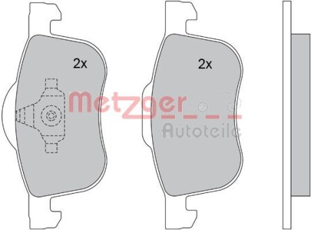 Колодки гальмівні дискові, комплект METZGER 1170013