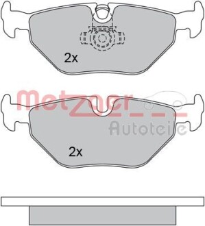 Колодки гальмівні дискові, комплект METZGER 1170014