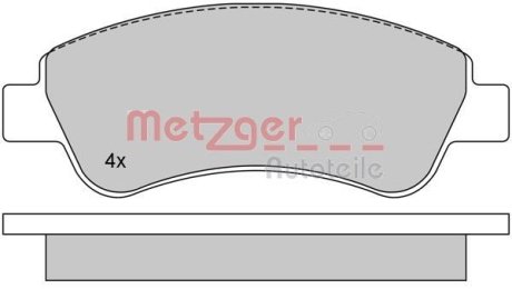 Колодки гальмівні дискові, комплект METZGER 1170026