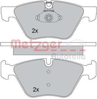 Колодки гальмівні дискові, комплект METZGER 1170203