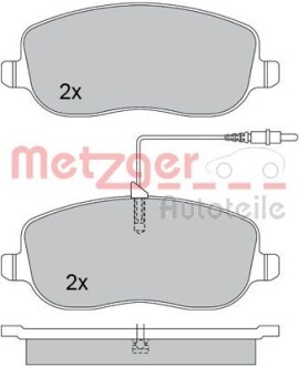 Колодки гальмівні дискові, комплект METZGER 1170232