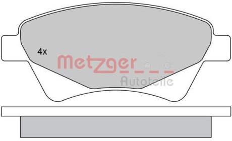 Колодки гальмівні дискові, комплект METZGER 1170255
