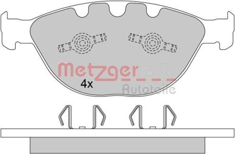 Колодки гальмівні дискові, комплект METZGER 1170380