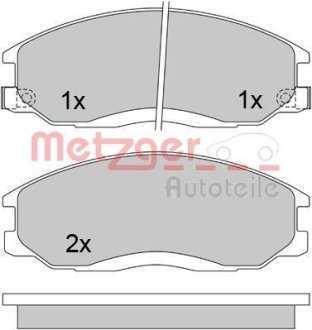 Колодки гальмівні дискові, комплект METZGER 1170402