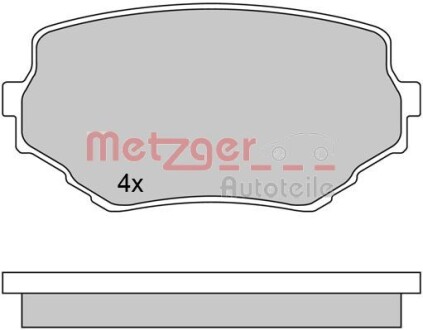 Колодки гальмівні дискові, комплект METZGER 1170415