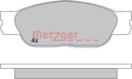 Колодки гальмівні дискові, комплект METZGER 1170610