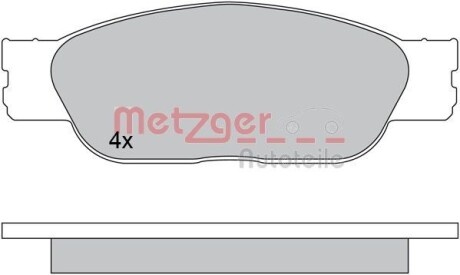 Колодки гальмівні дискові, комплект METZGER 1170610