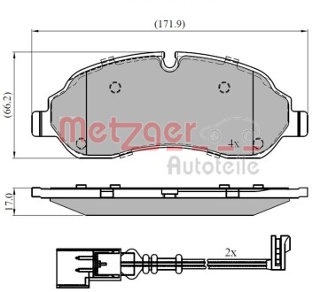 Тормозной диск METZGER 1.1708.1.4