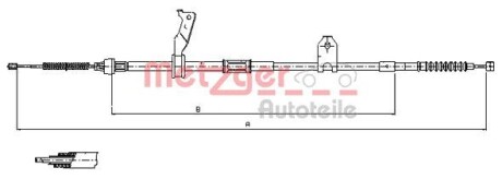 Трос ручного гальма METZGER 17.1482