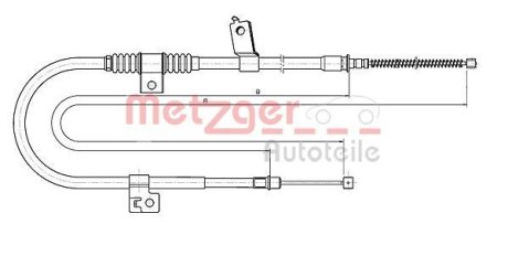 Трос, стояночная тормозная система METZGER 17.2291 (фото 1)