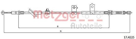 Трос, стояночная тормозная система METZGER 17.4225 (фото 1)