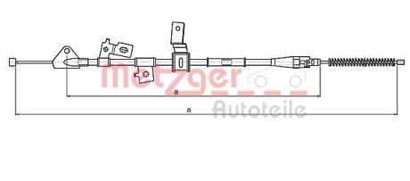 Трос, стояночная тормозная система METZGER 17.5070 (фото 1)