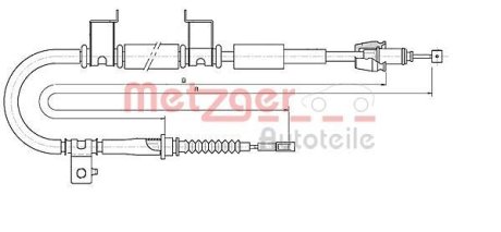 Трос ручного гальма METZGER 17.6053 (фото 1)