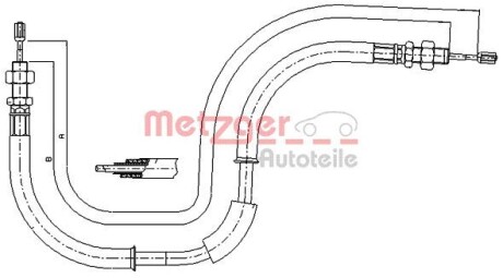 Трос, стояночная тормозная система METZGER 17.6105 (фото 1)