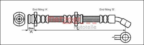 Тормозной шланг METZGER 4110073