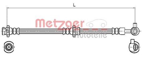 Тормозной шланг METZGER 4110132 (фото 1)