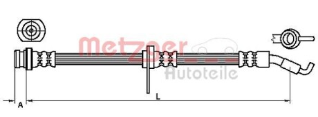 Тормозной шланг METZGER 4110468