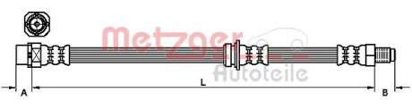 Тормозной шланг METZGER 4111098