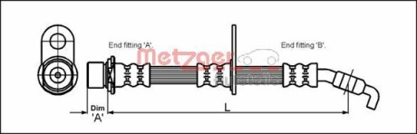 Тормозной шланг METZGER 4111427