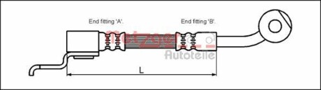 Тормозной шланг METZGER 4113523