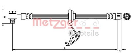 Тормозной шланг METZGER 4116207